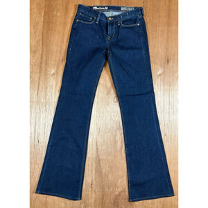 Madewell Women's Jeans Straight Bootlegger Dark Wash Denim Size 26X 32 Blue Low